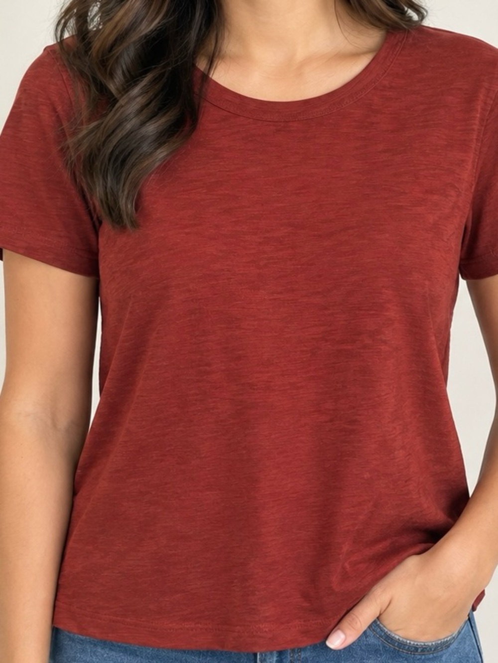 J. Crew Women's Rust Girlfriend Short Sleeve Tee - Crewneck, size XS NWT